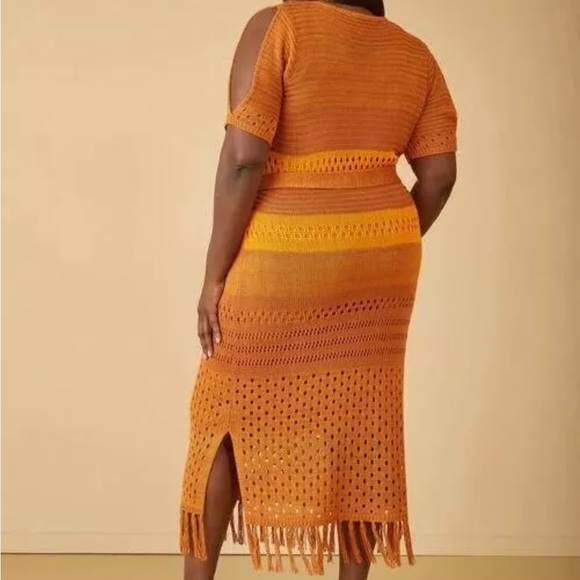 ASHLEY STEWART Knit Crochet Lace Dress Size 2X 18/20 PLUS SIZE WAS 64.99 - Picture 2 of 4